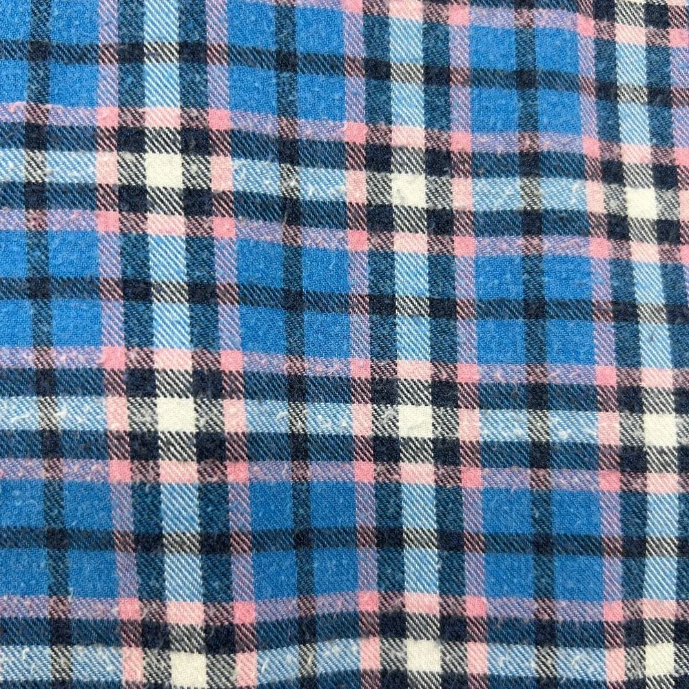Frank & Eileen Paul Blue Plaid Long Sleeve Cotton Button Up Shirt USA Mens Sz L - Picture 8 of 9